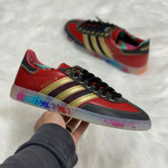 Adidas S.E.E.D. x Handball Spezial Mens Handball Shoes Black ID8617 NEW Multi Sz